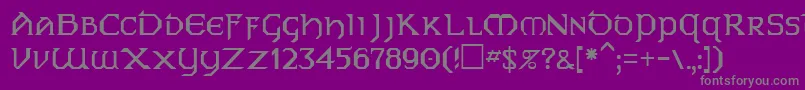 フォントEireRegular – 紫の背景に灰色の文字