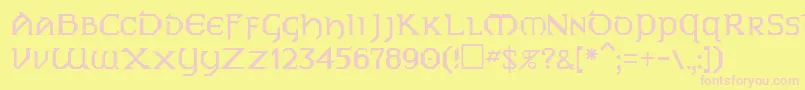 EireRegular Font – Pink Fonts on Yellow Background