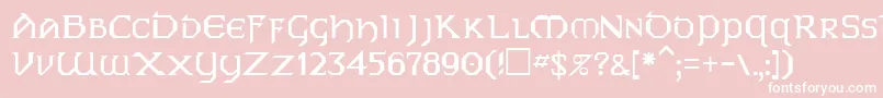 EireRegular Font – White Fonts on Pink Background