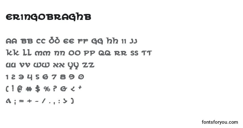 Schriftart Eringobraghb – Alphabet, Zahlen, spezielle Symbole