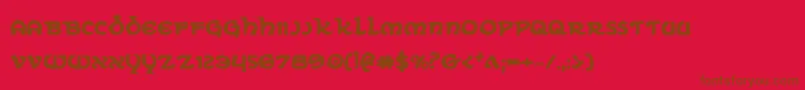 Eringobraghb Font – Brown Fonts on Red Background