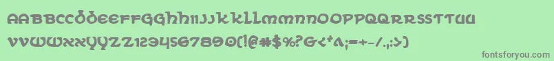 Eringobraghb Font – Gray Fonts on Green Background