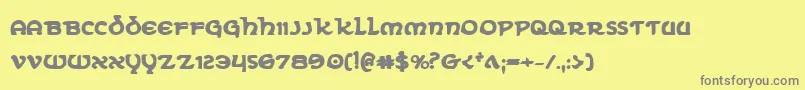 Eringobraghb Font – Gray Fonts on Yellow Background