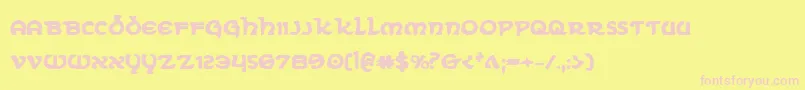 Eringobraghb Font – Pink Fonts on Yellow Background