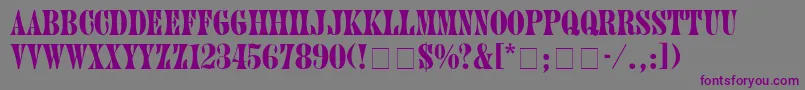 Шрифт HubbubSsi – фиолетовые шрифты на сером фоне