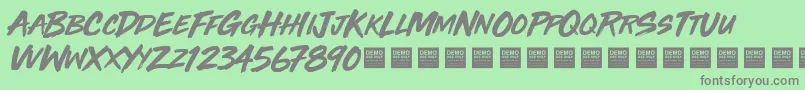 ThirdRailDemo Font – Gray Fonts on Green Background