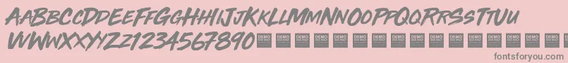 ThirdRailDemo Font – Gray Fonts on Pink Background