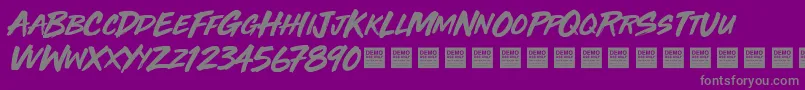 ThirdRailDemo Font – Gray Fonts on Purple Background