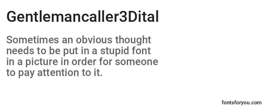 Gentlemancaller3Dital Font