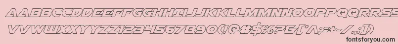 Airstrikeout Font – Black Fonts on Pink Background