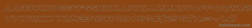 Airstrikeout Font – Gray Fonts on Brown Background