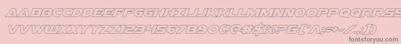 Airstrikeout-Schriftart – Graue Schriften auf rosa Hintergrund