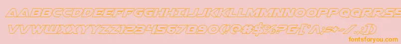 Airstrikeout Font – Orange Fonts on Pink Background