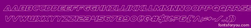 Airstrikeout Font – Pink Fonts on Purple Background