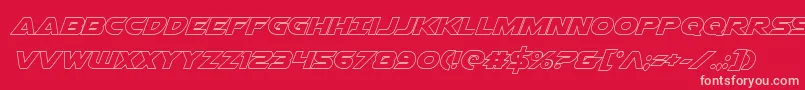 Airstrikeout Font – Pink Fonts on Red Background