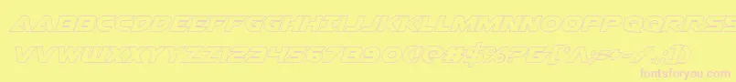 Airstrikeout Font – Pink Fonts on Yellow Background