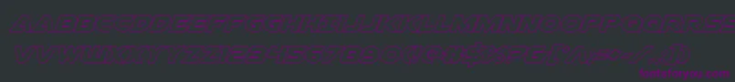 Airstrikeout Font – Purple Fonts on Black Background
