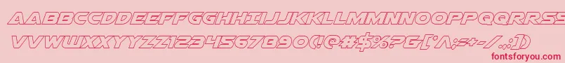 Airstrikeout Font – Red Fonts on Pink Background