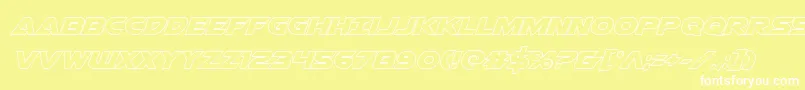 Airstrikeout Font – White Fonts on Yellow Background