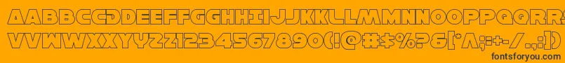 Hansolov3out Font – Black Fonts on Orange Background