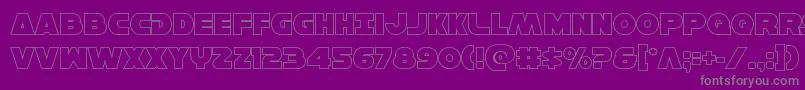 Hansolov3out Font – Gray Fonts on Purple Background