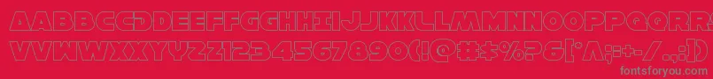 Hansolov3out Font – Gray Fonts on Red Background