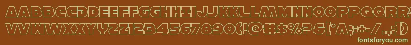 Hansolov3out Font – Green Fonts on Brown Background