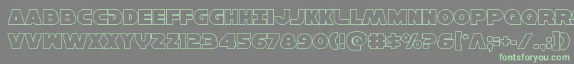 Hansolov3out Font – Green Fonts on Gray Background