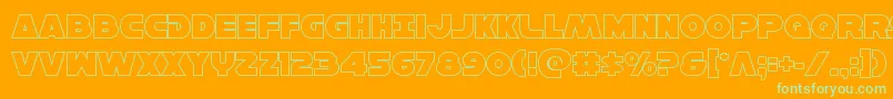 Hansolov3out Font – Green Fonts on Orange Background