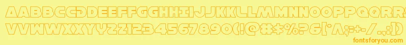 Hansolov3out Font – Orange Fonts on Yellow Background