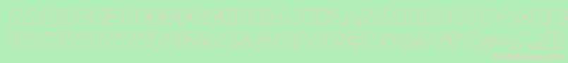 Hansolov3out Font – Pink Fonts on Green Background