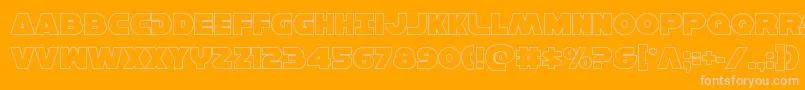 Hansolov3out Font – Pink Fonts on Orange Background