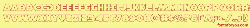 Hansolov3out Font – Red Fonts on Yellow Background