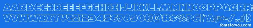 Hansolov3out Font – White Fonts on Blue Background