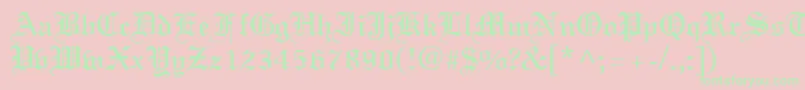 LinusText Font – Green Fonts on Pink Background