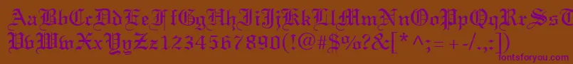 LinusText Font – Purple Fonts on Brown Background