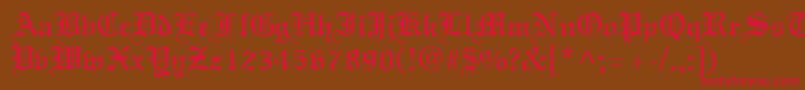LinusText Font – Red Fonts on Brown Background