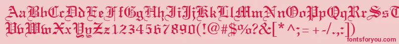 LinusText Font – Red Fonts on Pink Background
