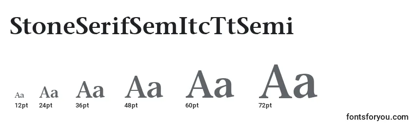 StoneSerifSemItcTtSemi Font Sizes