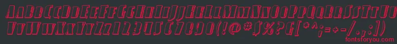 Avond20 Font – Red Fonts on Black Background