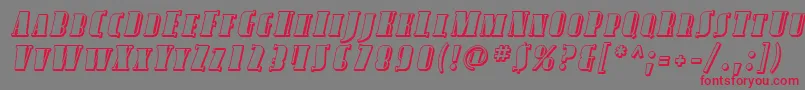 Avond20 Font – Red Fonts on Gray Background