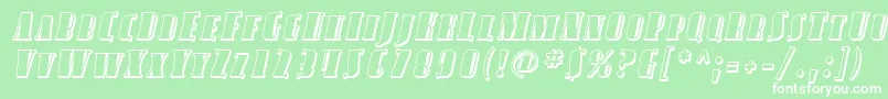 Avond20 Font – White Fonts on Green Background