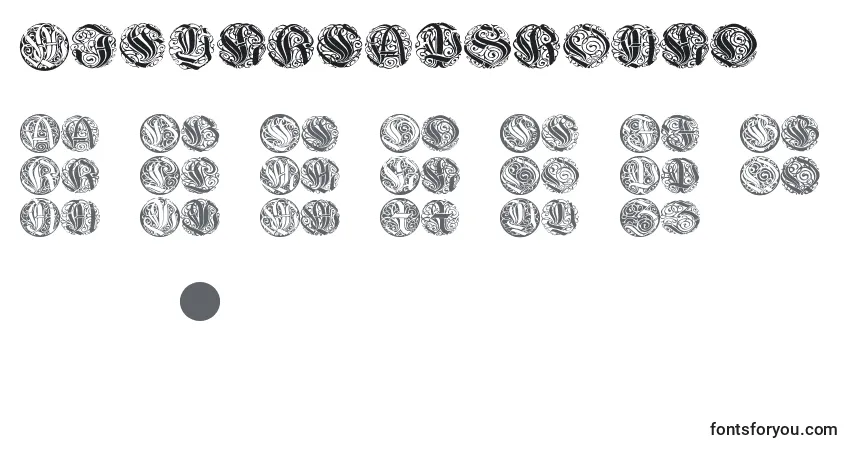 A fonte Wieynkcapsround – alfabeto, números, caracteres especiais