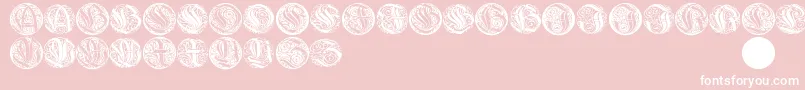 fuente Wieynkcapsround – Fuentes Blancas Sobre Fondo Rosa