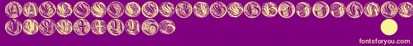 Wieynkcapsround Font – Yellow Fonts on Purple Background