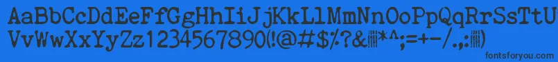 QuietEvening Font – Black Fonts on Blue Background