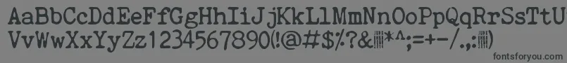 QuietEvening Font – Black Fonts on Gray Background