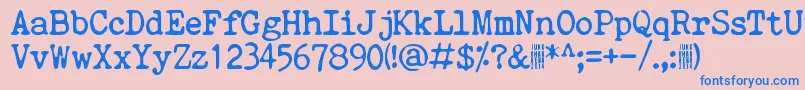 More about QuietEvening Font QuietEvening Font – Blue Fonts on Pink Background