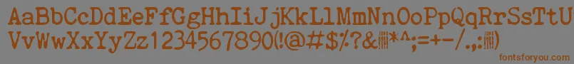 More about QuietEvening Font QuietEvening Font – Brown Fonts on Gray Background