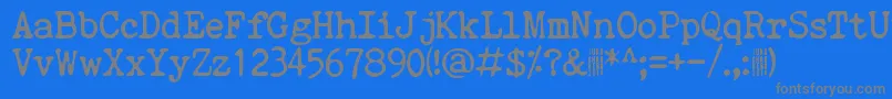 QuietEvening Font – Gray Fonts on Blue Background